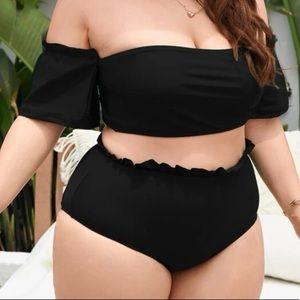 High waisted bikini swimsuit-Plus Size